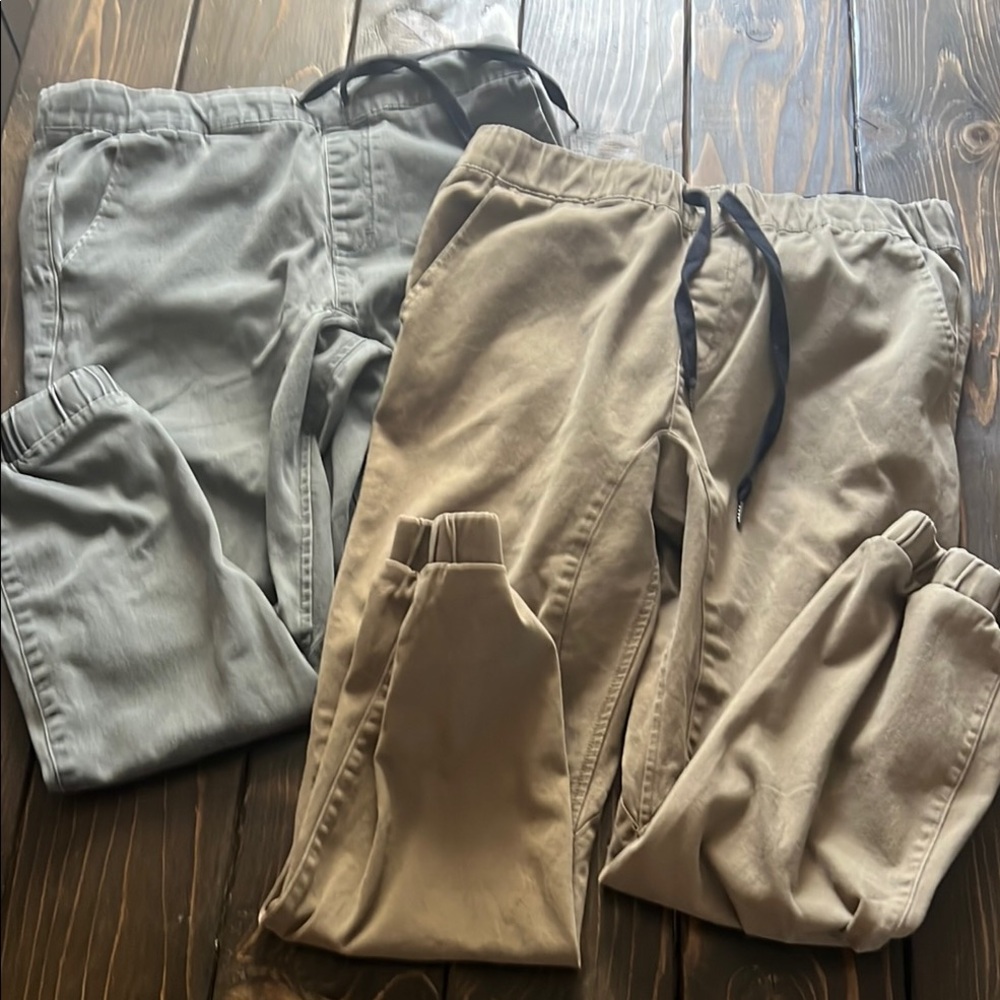 Men’s Ocean Current Gray and Tan Joggers Lot - Medium